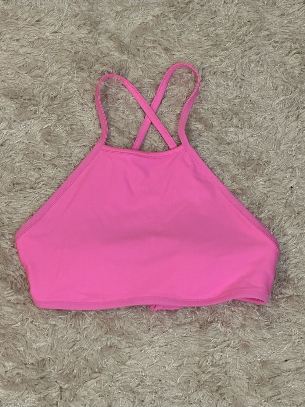 Aerie Pink Halter Swim Top